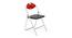 Jax Metal Outdoor Chair in Red & White Color (Red) by Urban Ladder - Front View Design 1 - 543882