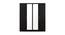 Emirates Engineered Wood 4 Door Wardrobe -With Mirror in Wenge Finish (Melamine Finish) by Urban Ladder - Cross View Design 1 - 544059