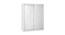 Theia Engineered Wood 2 Door Wardrobe - in White Finish (Melamine Finish) by Urban Ladder - Front View Design 1 - 544064