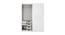 Theia Engineered Wood 2 Door Wardrobe - in White Finish (Melamine Finish) by Urban Ladder - Design 2 Side View - 544088