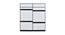Emirates Engineered Wood 4 Door Wardrobe -With Mirror in Wenge Finish (Melamine Finish) by Urban Ladder - Design 1 Close View - 544108