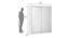 Theia Engineered Wood 2 Door Wardrobe - in White Finish (Melamine Finish) by Urban Ladder - Design 1 Dimension - 544114