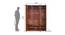 Amelia Engineered Wood 3 Door Wardrobe - in Espresso Finish (Melamine Finish) by Urban Ladder - Design 1 Dimension - 544128