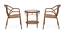Jarvis Round Cane Outdoor Chair & Table in Beige Color (Beige, Polished Finish) by Urban Ladder - Cross View Design 1 - 544413