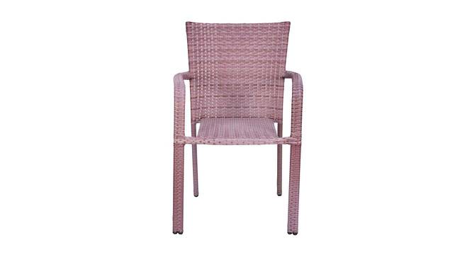 Branson Square Cane Outdoor Chair & Table in Brown Color (Brown, Polished Finish) by Urban Ladder - Front View Design 1 - 544426