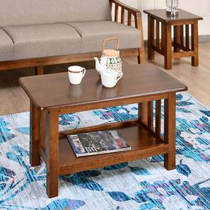 At Home Design Conolly Round Engineered Wood Coffee Table in Melamine Finish