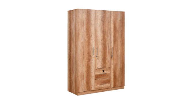 Jupiter Engineered Wood 3 Door Wardrobe in Canyon Oak Finish (Melamine Finish) by Urban Ladder - Front View Design 1 - 544970