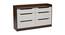 Febian Engineered Wood Chest of 6 Drawers in Walnut & White Finish (Brown, Melamine Finish) by Urban Ladder - Front View Design 1 - 544988