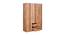 Jupiter Engineered Wood 3 Door Wardrobe in Canyon Oak Finish (Melamine Finish) by Urban Ladder - Design 1 Side View - 544991