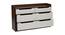 Febian Engineered Wood Chest of 6 Drawers in Walnut & White Finish (Brown, Melamine Finish) by Urban Ladder - Design 1 Side View - 544995