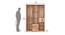 Jupiter Engineered Wood 3 Door Wardrobe in Canyon Oak Finish (Melamine Finish) by Urban Ladder - Design 1 Dimension - 545046