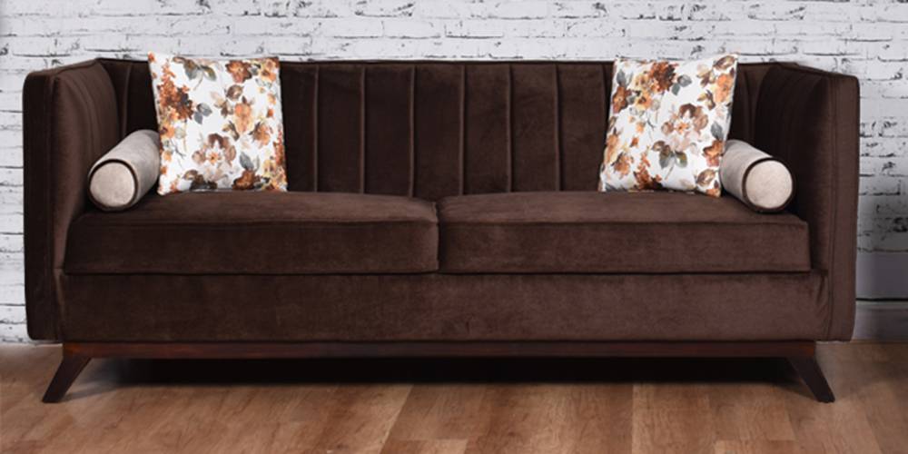 Serena Fabric Sofa (Brown) by Urban Ladder - - 