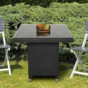 Outdoor Table Design Cypress Square Metal Outdoor Table in Black Colour