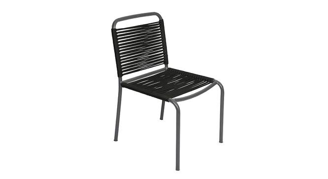 Miami Metal Outdoor Chair in Black Colour (Black) by Urban Ladder - Design 1 Full View - 545412