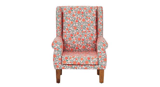 Reece Solid Wood Wing Chair in Red Colour (Red) by Urban Ladder - Front View Design 1 - 546127