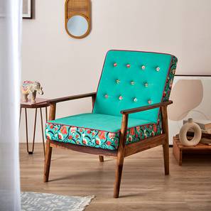 Rocking Chair For Bedroom Design Memsaab Fabric Lounge Chair in Blue Colour
