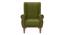 Thatcher Solid Wood Wing Chair in Green Colour (Green) by Urban Ladder - Front View Design 1 - 546187