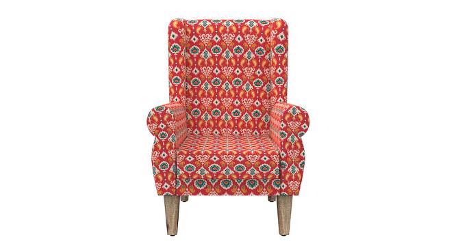 Thompson Solid Wood Wing Chair in Red Colour (Red) by Urban Ladder - Front View Design 1 - 546188