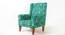 Rothwell Solid Wood Wing Chair in Green Colour (Green) by Urban Ladder - Cross View Design 1 - 546199