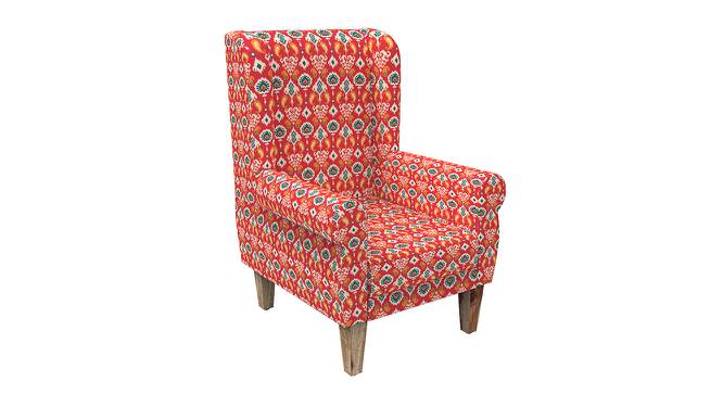 Thompson Solid Wood Wing Chair in Red Colour (Red) by Urban Ladder - Cross View Design 1 - 546201