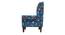 William Solid Wood Wing Chair in Blue Colour (Blue) by Urban Ladder - Design 1 Side View - 546213