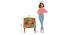 Lowell Solid Wood Arm Chair in Multicolor by Urban Ladder - Design 1 Dimension - 546226