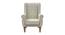 Brighley Solid Wood Wing Chair in Ivory Colour (Ivory) by Urban Ladder - Front View Design 1 - 546251