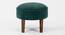 Elton Solid Wood Foot Stool in Green Colour (Green) by Urban Ladder - Front View Design 1 - 546423