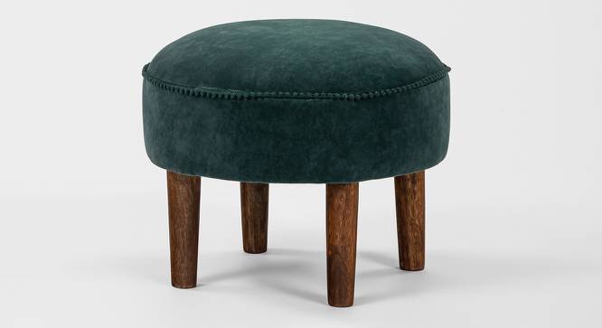 Elton Solid Wood Foot Stool in Green Colour (Green) by Urban Ladder - Cross View Design 1 - 546435