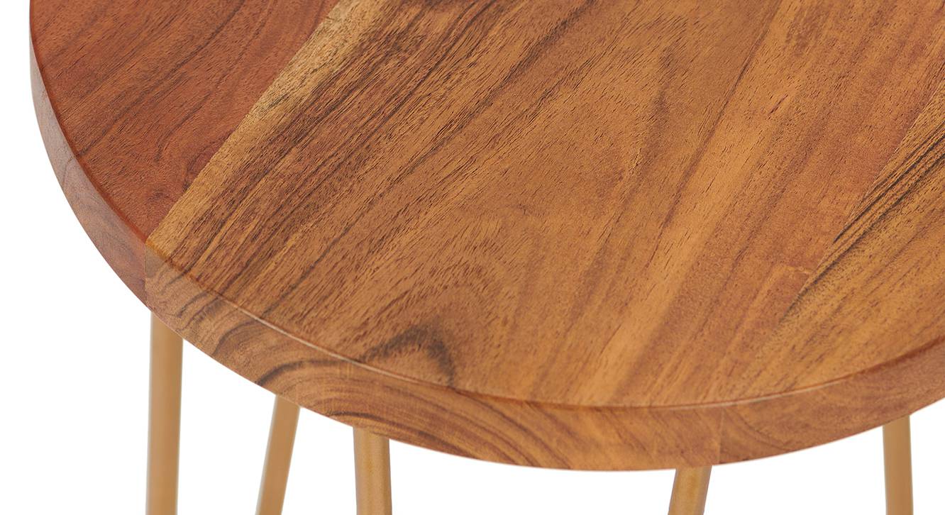 Kitsch Solid Wood Side Table in Dark Walnut Finish Urban Ladder