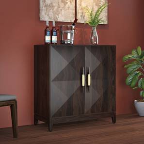 Bar Unit And Cabinet Design Satori Solid Wood Bar Cabinet in Semi Gloss Finish