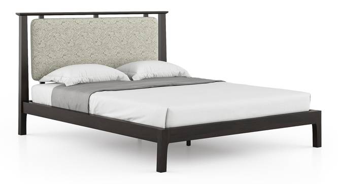 Satori Modern Solid Wood Non Storage Bed (Beige, American Walnut Finish) by Urban Ladder - Design 1 Side View - 546545
