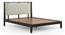 Satori Modern Solid Wood Non Storage Bed (Beige, American Walnut Finish) by Urban Ladder - Cross View Design 1 - 546547
