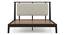 Satori Modern Solid Wood Non Storage Bed (Beige, American Walnut Finish) by Urban Ladder - Rear View Design 1 - 546549