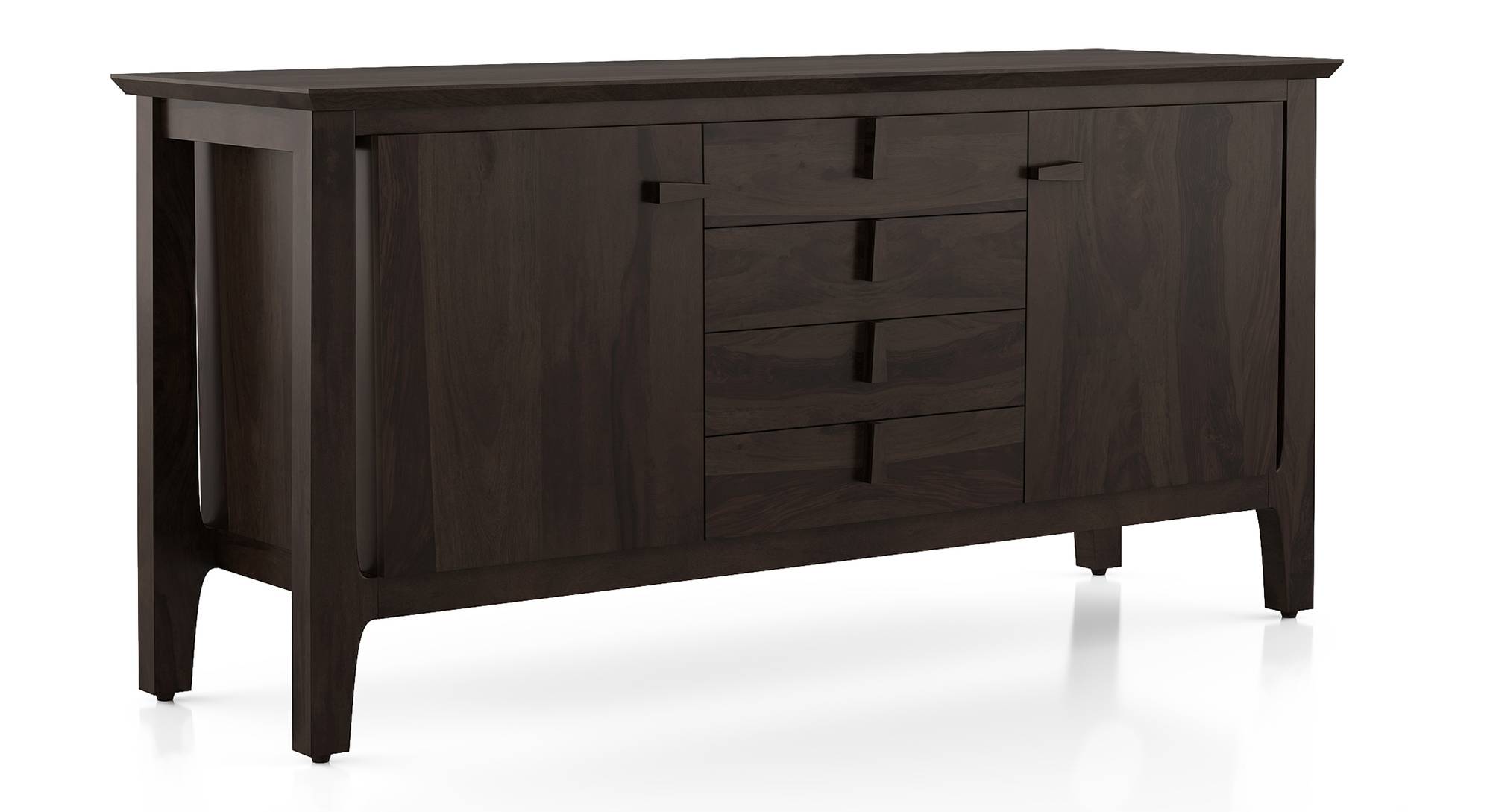 Satori Solid Wood Sideboard in American Walnut Finish Urban Ladder