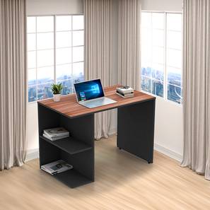 Study Table Design Nexus Free Standing Engineered Wood Office Table in Walnut Finish (Walnut)