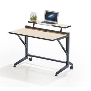 Study Tables Sale Design Flip Free Standing Engineered Wood Office Table in Maple Finish (Maple)