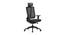 Enzo High Back Swivel Fabric Ergonomic Chair with Headrest in Black Colour (Black) by Urban Ladder - Front View Design 1 - 546688