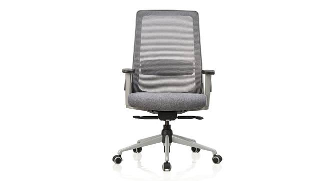 Amaze Medium Back Swivel Fabric Ergonomic Chair in Grey Colour (Grey) by Urban Ladder - Cross View Design 1 - 546695