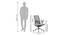 Amaze Medium Back Swivel Fabric Ergonomic Chair in Grey Colour (Grey) by Urban Ladder - Design 1 Dimension - 546722