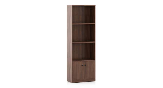 Darcia Engineered Wood Bookshelf in Rustik Walnut Finish (Rustic Walnut Finish, 1 x 4 Configuration) by Urban Ladder - Design 1 Side View - 547006