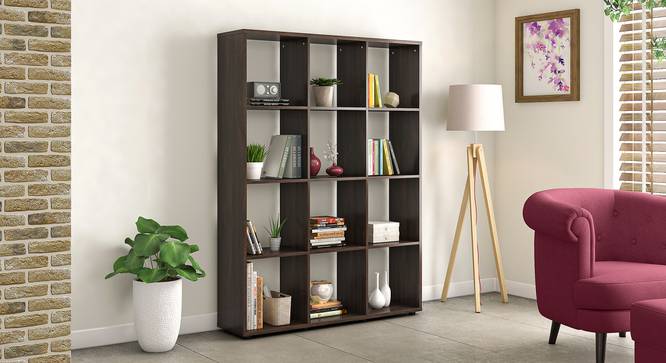 Armstrong Engineered Wood Bookshelf (Laminate Finish, Moldau Acacia, 3 x 4 Configuration) by Urban Ladder - Front View Design 1 - 547012