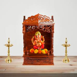 Anjali Solid Wood Free Standing Prayer Unit