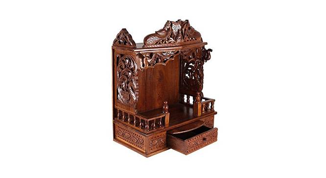 Ajay Solid Wood Free Standing Prayer Unit (Natural Wood, Melamine Finish) by Urban Ladder - Cross View Design 1 - 547041