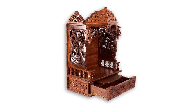 Anjali Solid Wood Free Standing Prayer Unit (Natural Wood, Melamine Finish) by Urban Ladder - Front View Design 1 - 547053