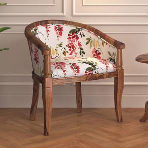 Accent Chairs Design Florence Armchair (Teak Finish, Carmine Cassia)