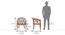 Florence Armchair (Teak Finish, Xavier ZigZag Beige) by Urban Ladder - Dimension Design 1 - 547088