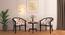 Florence Armchair (Mahogany Finish, Xavier ZigZag Beige) by Urban Ladder - Full View Design 1 - 547090