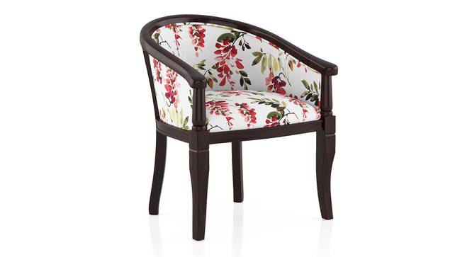 Florence Armchair (Mahogany Finish, Xavier ZigZag Beige) by Urban Ladder - Cross View Design 1 - 547091