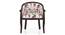 Florence Armchair (Mahogany Finish, Xavier ZigZag Beige) by Urban Ladder - Front View Design 1 - 547092